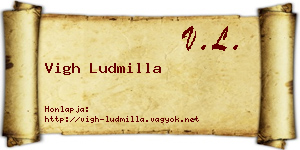 Vigh Ludmilla névjegykártya
